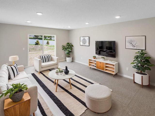 3216 Kady Ave NE, Saint Michael, MN 55376 - living room with light carpet, baseboards, and recessed lighting