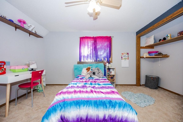 35445 County Highway 36, Vergas, MN 56587 - carpeted bedroom featuring baseboards and a ceiling fan