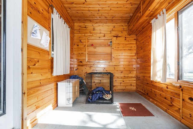 35445 County Highway 36, Vergas, MN 56587 - miscellaneous room with wood walls and wooden ceiling