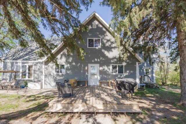 35445 County Highway 36, Vergas, MN 56587 - rear view of house featuring a deck