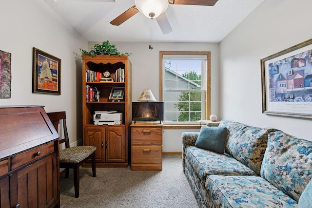 2715 Autumn Woods Dr, Chaska, MN 55318 - office space featuring light carpet, a ceiling fan, and baseboards