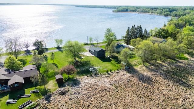 bird's eye view of a nearby body of water