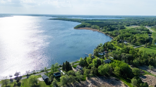 aerial view of a large body of water