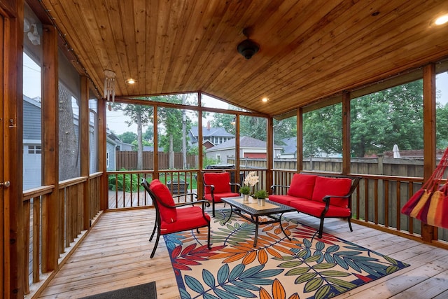 4448 Aldrich Ave S, Minneapolis, MN 55419 - sunroom / solarium featuring vaulted ceiling and an outdoor hangout area