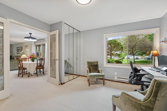 2250 Ridge Dr Unit 11, Saint Louis Park, MN 55416 - carpeted office featuring a baseboard radiator