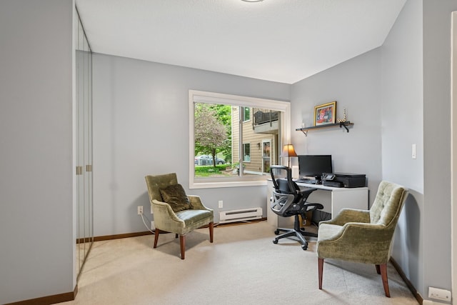 2250 Ridge Dr Unit 11, Saint Louis Park, MN 55416 - carpeted office space featuring a baseboard heating unit and baseboards
