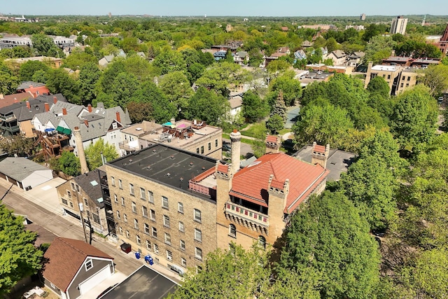 aerial view of residential area