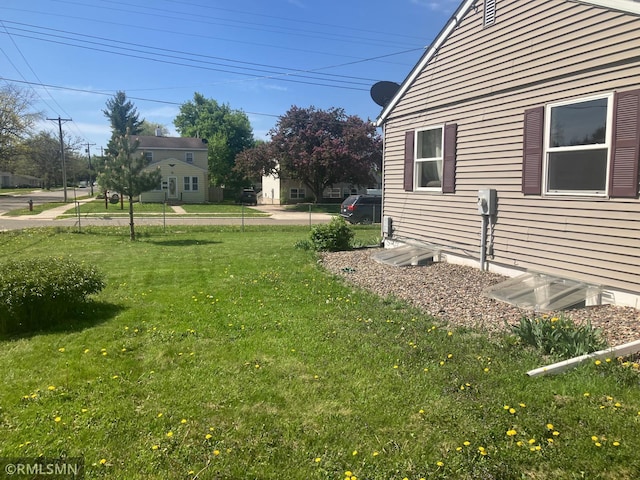 view of grassy yard