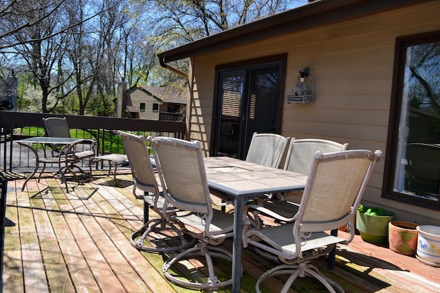 109 Eagle Lake Dr, Maple Grove, MN 55369 - wooden terrace with outdoor dining space