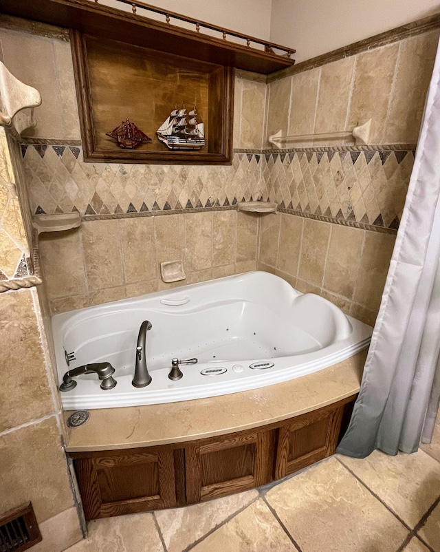 109 Eagle Lake Dr, Maple Grove, MN 55369 - full bathroom featuring a whirlpool tub and tile patterned flooring