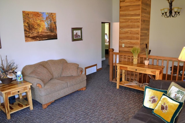 109 Eagle Lake Dr, Maple Grove, MN 55369 - carpeted living area featuring a chandelier