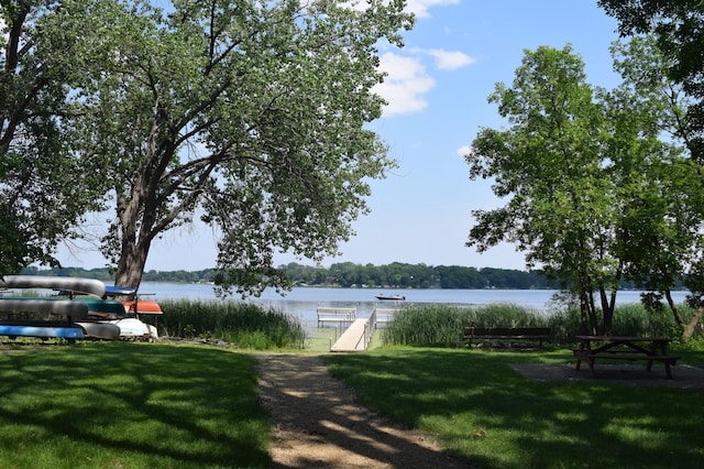 109 Eagle Lake Dr, Maple Grove, MN 55369 - water view featuring a boat dock
