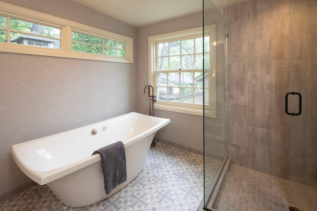 1112 Vincent Ave S, Minneapolis, MN 55405 - full bath with a freestanding tub and a stall shower