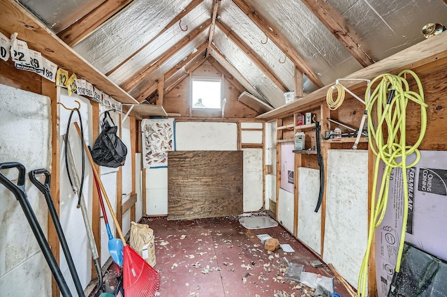 view of storage area