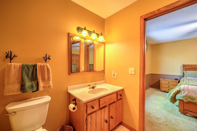 27166 Hersant Rd, Meenon Twp, WI 54893 - half bathroom featuring vanity and toilet