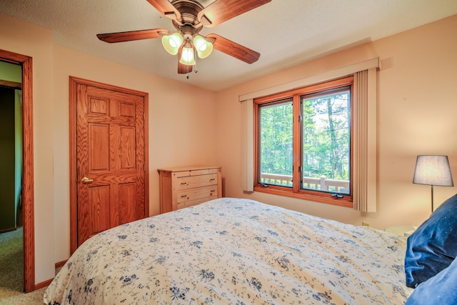 27166 Hersant Rd, Meenon Twp, WI 54893 - bedroom featuring carpet floors and a ceiling fan