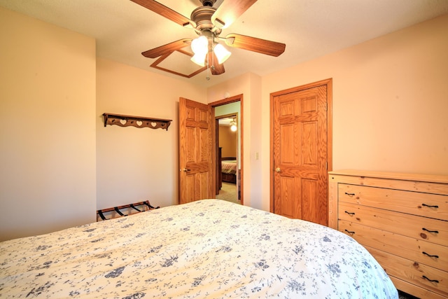 27166 Hersant Rd, Meenon Twp, WI 54893 - bedroom featuring ceiling fan