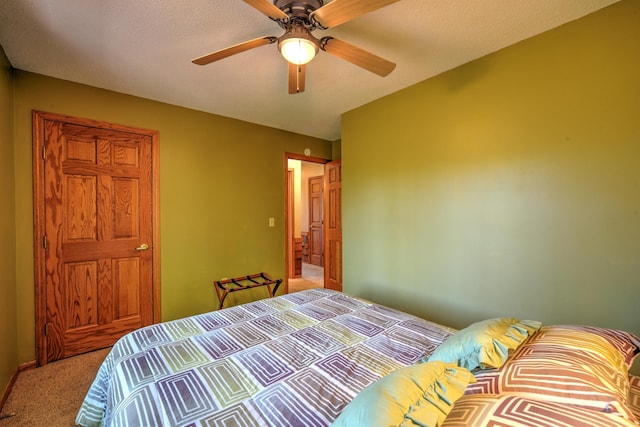 27166 Hersant Rd, Meenon Twp, WI 54893 - bedroom featuring carpet floors and a ceiling fan