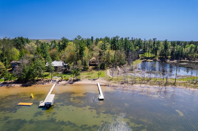 27166 Hersant Rd, Meenon Twp, WI 54893 - drone / aerial view of a large body of water and a forest