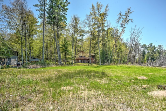 27166 Hersant Rd, Meenon Twp, WI 54893 - view of yard featuring a forest view