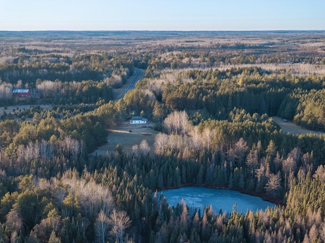 5535 Wahlsten Rd, Embarrass, MN 55732 - aerial view of property and surrounding area featuring a heavily wooded area and a nearby body of water