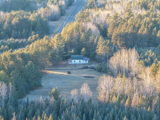 5535 Wahlsten Rd, Embarrass, MN 55732 - aerial view of property and surrounding area with a heavily wooded area