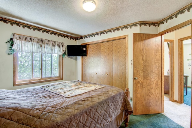 14177 205th St N, Scandia, MN 55073 - carpeted bedroom featuring a textured ceiling and a closet