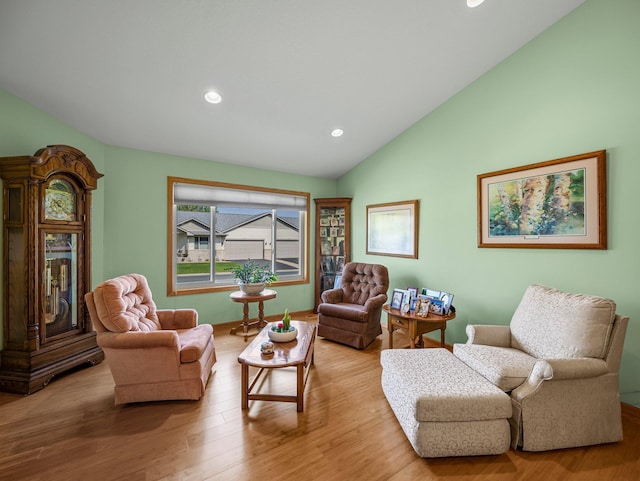 2200 142nd Ln NW, Andover, MN 55304 - living room featuring vaulted ceiling, recessed lighting, and light wood finished floors