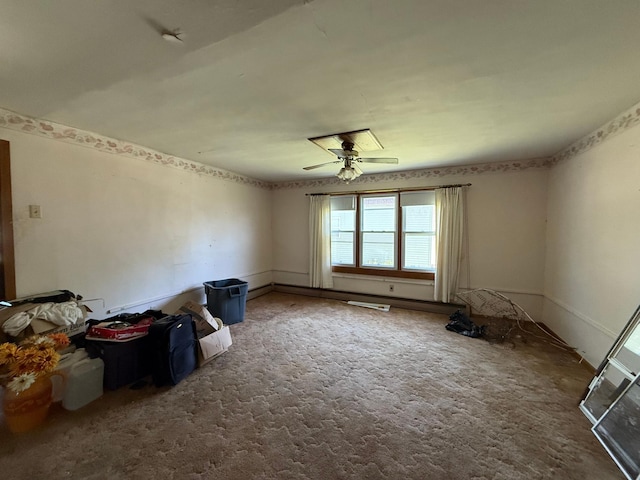 408 Jefferson St, Minneota, MN 56264 - empty room with carpet flooring and ceiling fan