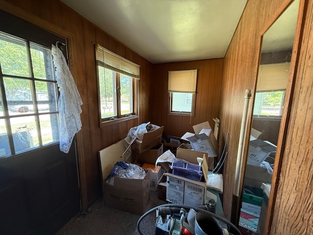 408 Jefferson St, Minneota, MN 56264 - miscellaneous room with wood walls and carpet