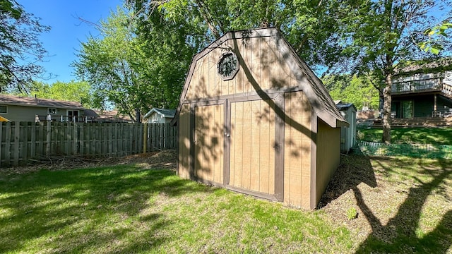view of shed
