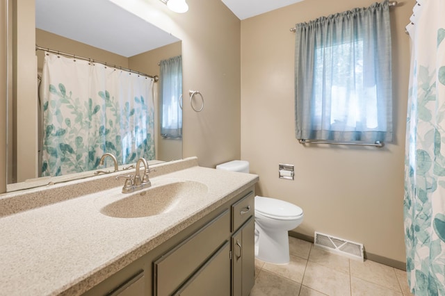 805 3rd Ave N, Sartell, MN 56377 - full bath with vanity, toilet, tile patterned flooring, and baseboards