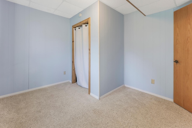 805 3rd Ave N, Sartell, MN 56377 - unfurnished bedroom with carpet floors, a paneled ceiling, and baseboards