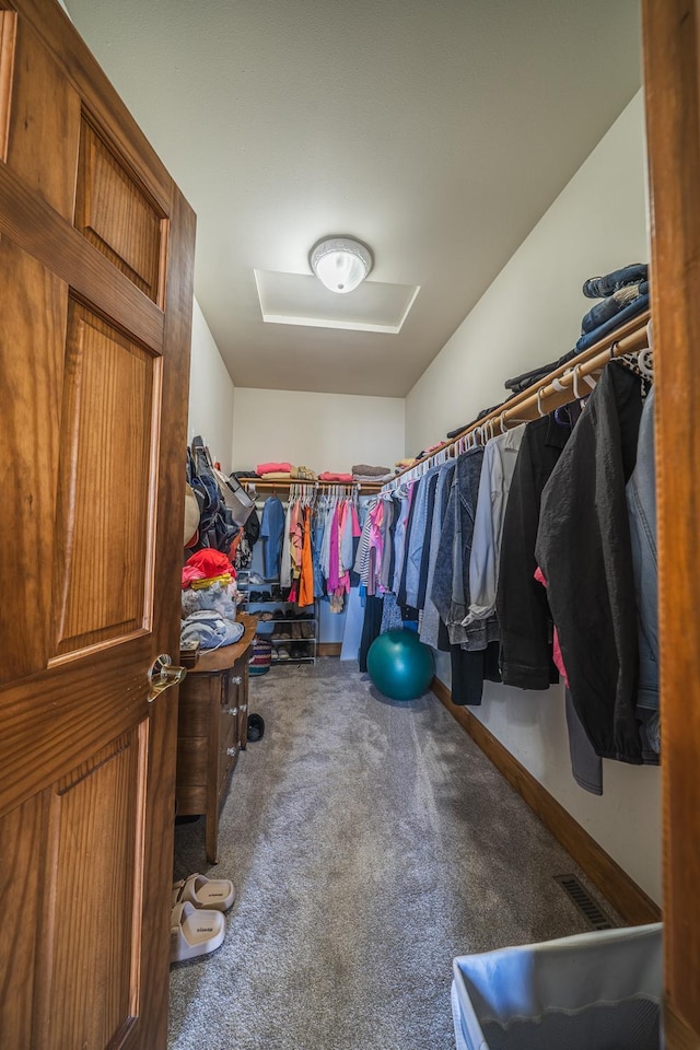 28571 Buffalo Lake Rd, Richwood Twp, MN 56521 - walk in closet featuring carpet floors