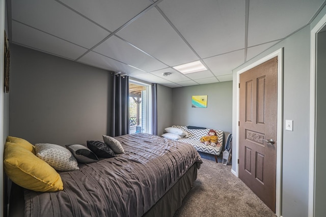 28571 Buffalo Lake Rd, Richwood Twp, MN 56521 - carpeted bedroom featuring a drop ceiling