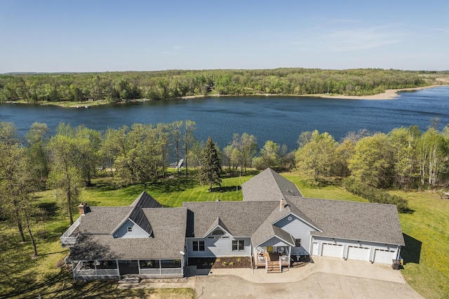 28571 Buffalo Lake Rd, Richwood Twp, MN 56521 - aerial view of property and surrounding area with a nearby body of water and a forest