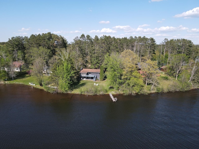 10415 Sorenson Dr, Hayward, WI 54843 - aerial view of property and surrounding area with a large body of water and a forest