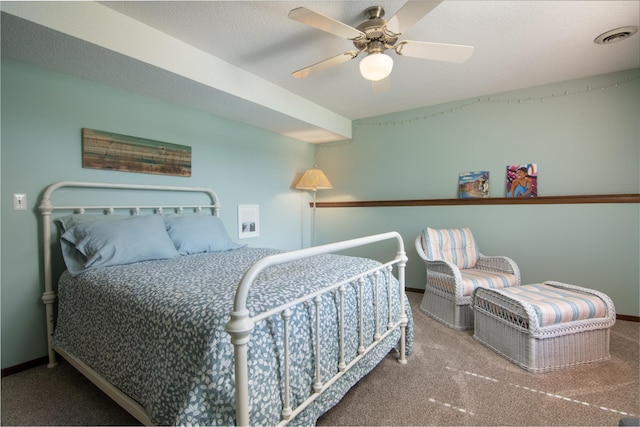 10415 Sorenson Dr, Hayward, WI 54843 - carpeted bedroom featuring a ceiling fan and baseboards
