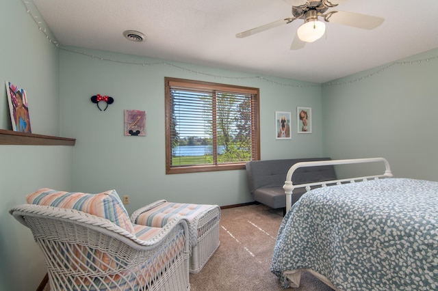 10415 Sorenson Dr, Hayward, WI 54843 - carpeted bedroom featuring ceiling fan and baseboards