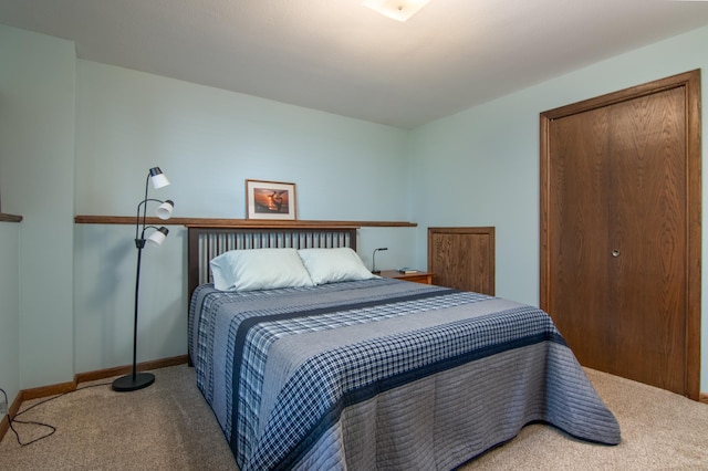 10415 Sorenson Dr, Hayward, WI 54843 - carpeted bedroom with baseboards and a closet
