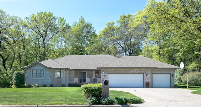 514 10th St N, Sartell, MN 56377 - single story home featuring a garage, a front lawn, brick siding, and driveway