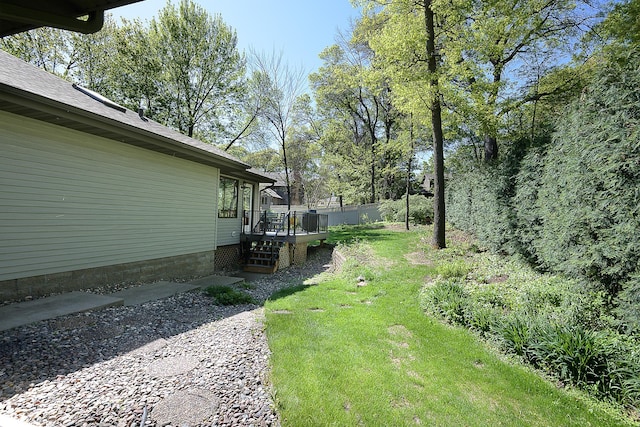 514 10th St N, Sartell, MN 56377 - view of green lawn featuring a deck