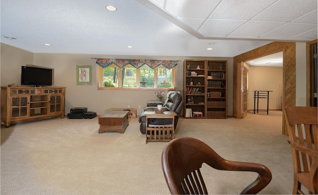 514 10th St N, Sartell, MN 56377 - carpeted living area featuring recessed lighting