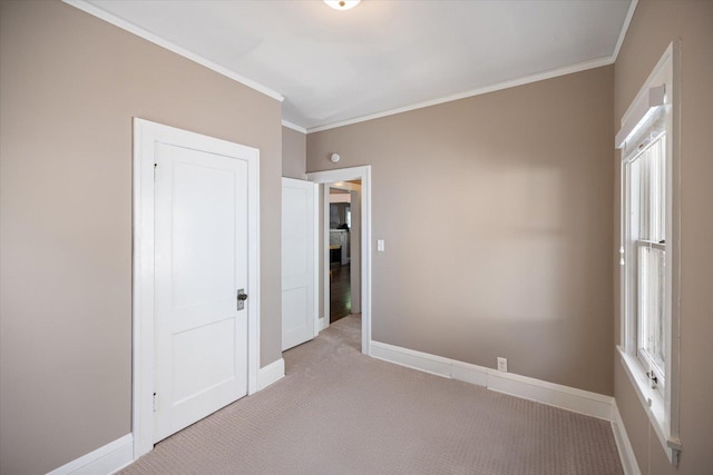 4505 47th Ave S, Minneapolis, MN 55406 - unfurnished bedroom with light colored carpet, baseboards, and ornamental molding