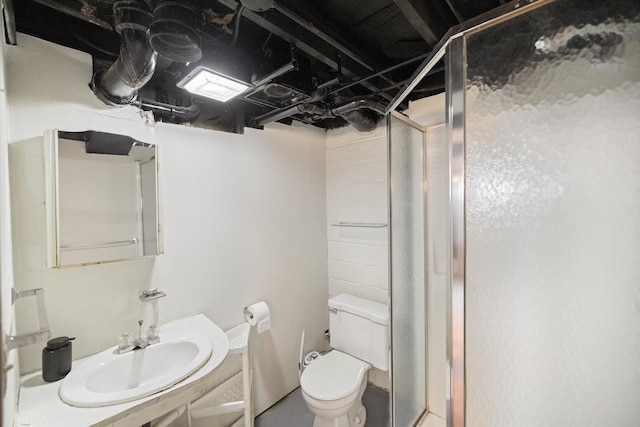 4505 47th Ave S, Minneapolis, MN 55406 - bathroom with a shower stall, toilet, and vanity