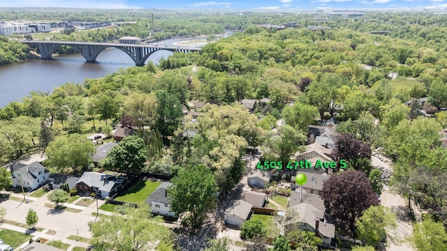 4505 47th Ave S, Minneapolis, MN 55406 - aerial view of a notable bridge and a nearby body of water