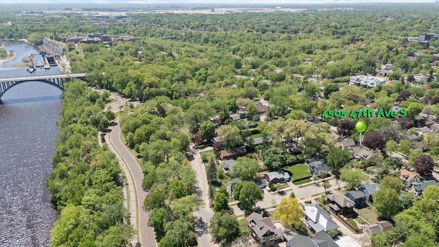 4505 47th Ave S, Minneapolis, MN 55406 - bird's eye view of a notable bridge and a large body of water