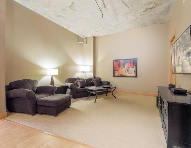 100 2nd St NE Unit A270, Minneapolis, MN 55413 - living room with baseboards, wood finished floors, and carpet floors