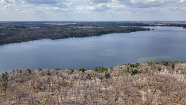 1192 Blackburn Rd, Scott Twp, WI 54801 - drone / aerial view of a heavily wooded area and a large body of water