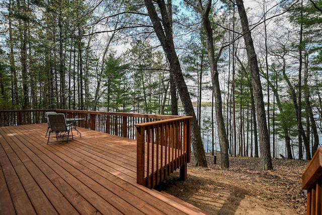 1192 Blackburn Rd, Scott Twp, WI 54801 - wooden deck with outdoor dining space